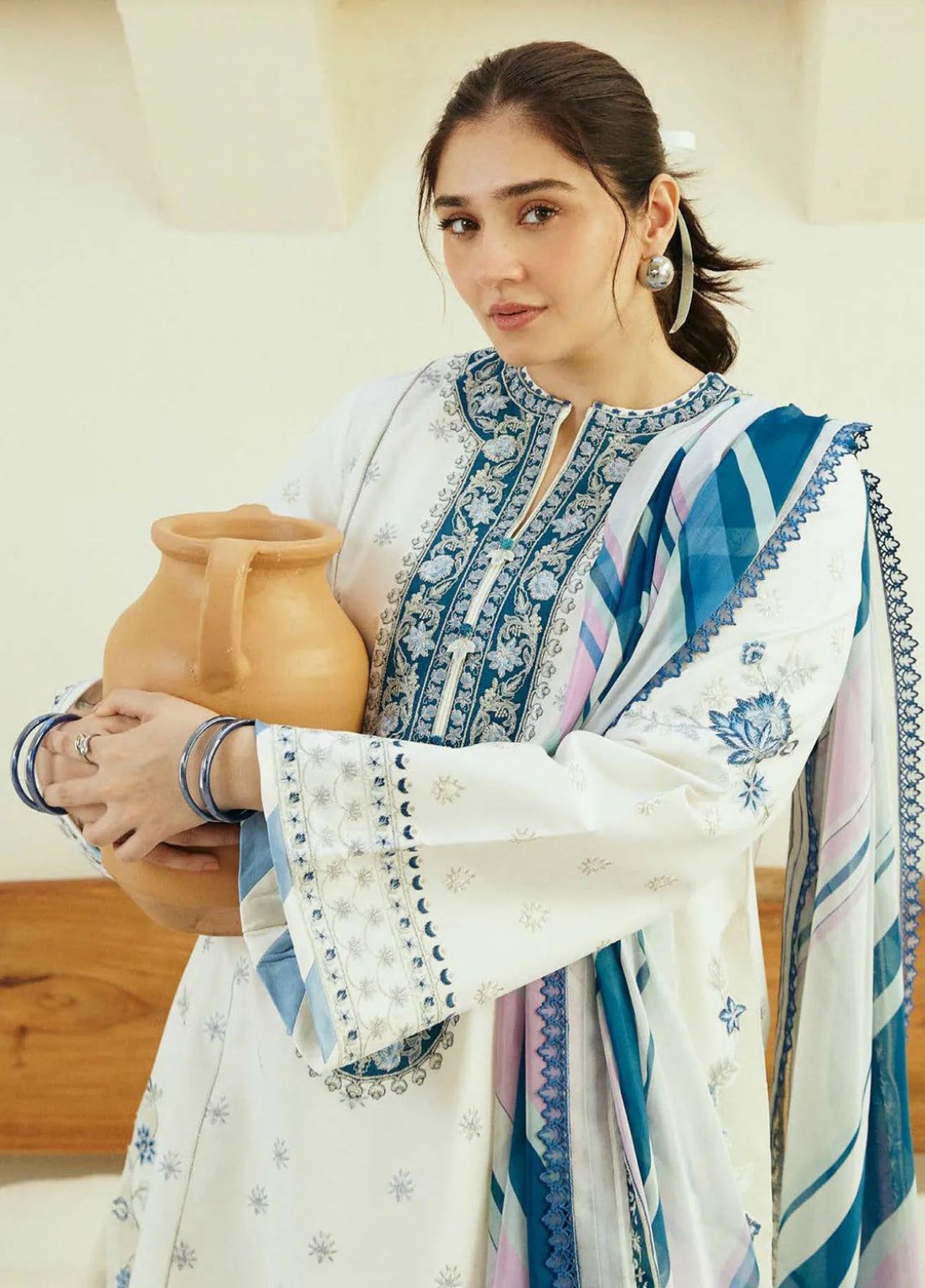 Zara Shahjahan Dhanak luxury 3 piece suit